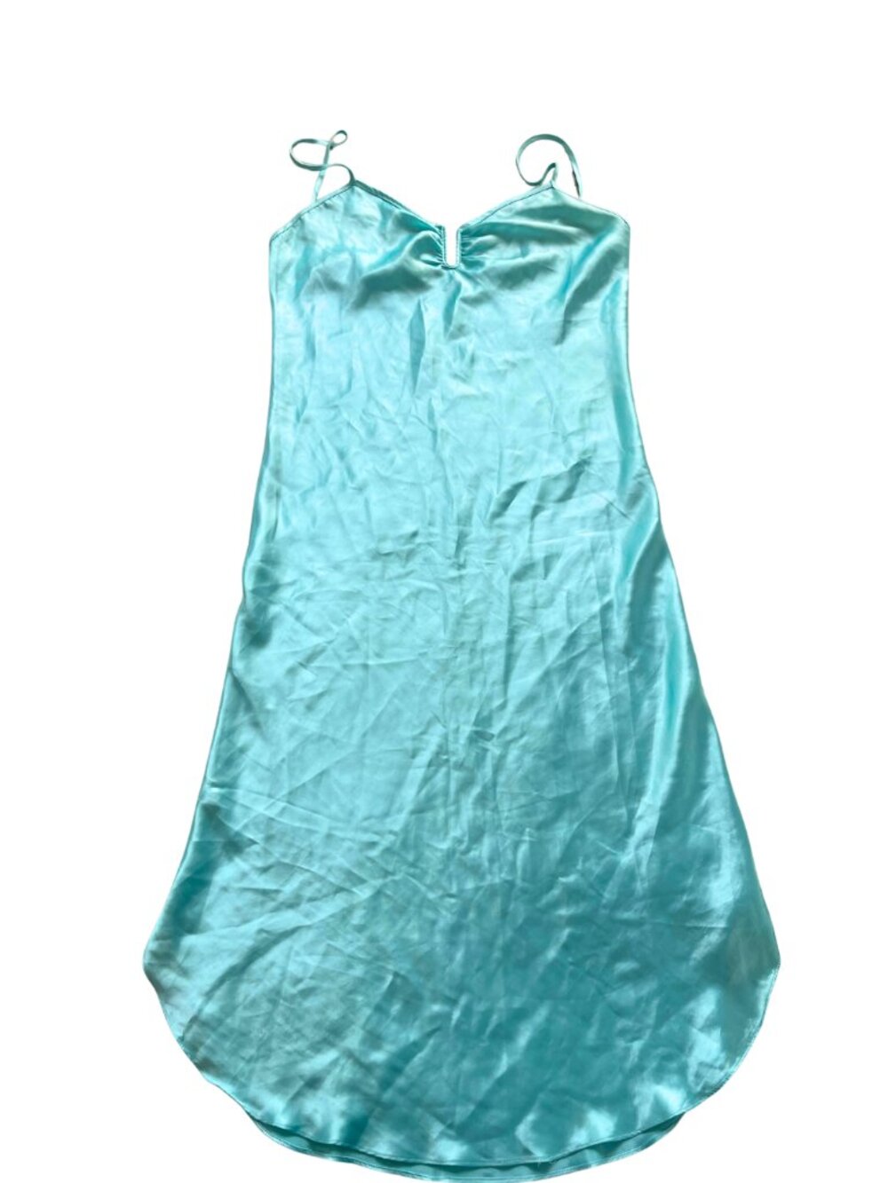 Satin Slip Dress with Spaghetti Straps
